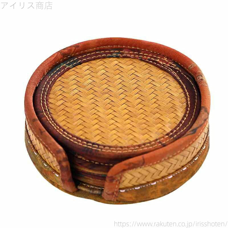 【送料無料】コースター おしゃれ 竹 カップホルダー 断熱 ティーカップ マット 来客 家庭用 お茶会 普段使い ダイニング テーブル キッチン 雑貨 収納 ホルダー セット