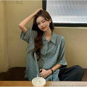 【送料無料】リゾート ビーチ ゆったり 薄手 花柄 半袖 日焼け止め ハワイシャツ 開襟 シンプル 総柄 ブラウス シャツ トップス レディース