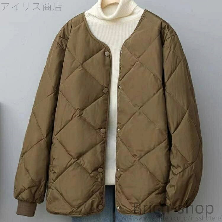 【送料無料】暖かい ブルゾン 防寒 キルトコート 長袖 ショート 軽量 中綿コート ダウン風コート 中綿ジャケット 上着 羽織り コート ウター 3