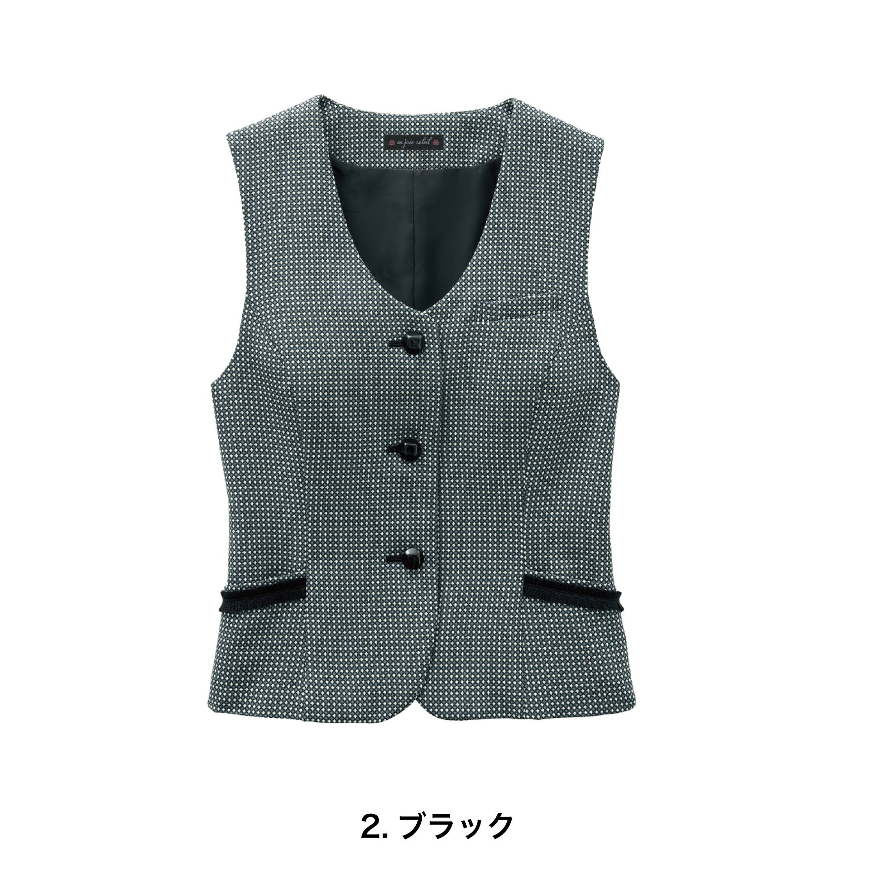 IRO-iro 楽天市場店のI11570 ベスト 事務 制服 企業制服 仕事 オフィス ユニフォーム 事務服 ol ベストスーツ 夏用｜アングル3