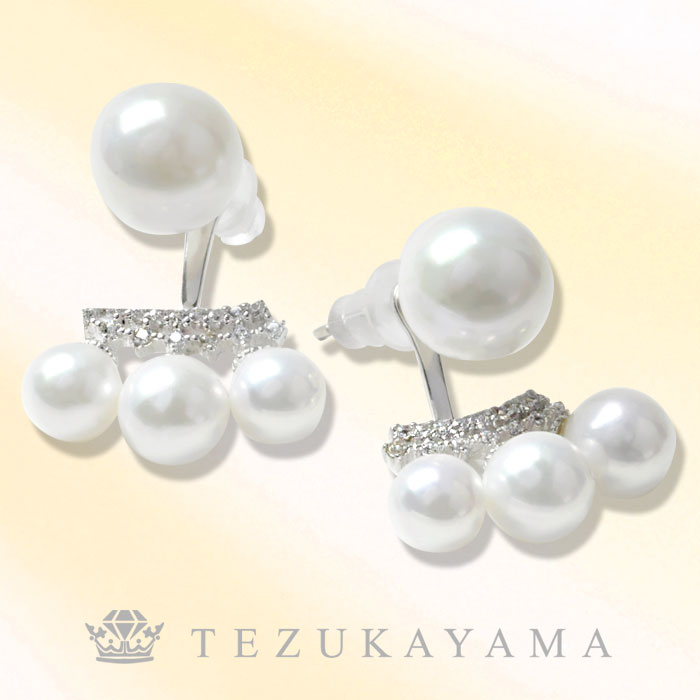 ピアス レディース シルバー ブランド CZダイヤ（キュービックジルコニア） シルバー925 真珠 パール ..