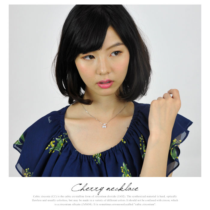 ネックレス レディース かわいい CZダイヤ（キュービックジルコニア） 定番 シルバ...
