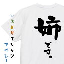 【長袖・ドライ有】家族系Tシャツ【姉です。】おもしろTシャツ ネタTシャツ 文字Tシャツ ギフト プレゼント 贈り物 メッセージ 名言 団体 ウケ狙い 誕生日 記念日 職場 飲み会 推し活 出し物 発表会 学生