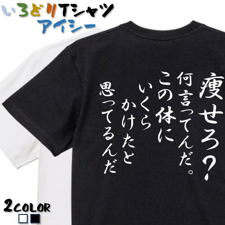 【長袖・ドライ有】筆文字デブ系Tシャツ【痩せろ？何言ってんだ。この体にいくらかけたと思ってるんだ】 おもしろTシャツ ネタTシャツ 文字Tシャツ ギフト プレゼント かわいい メッセージ 名言 団体 ウケ狙い 誕生日 記念日 職場 飲み会のサムネイル