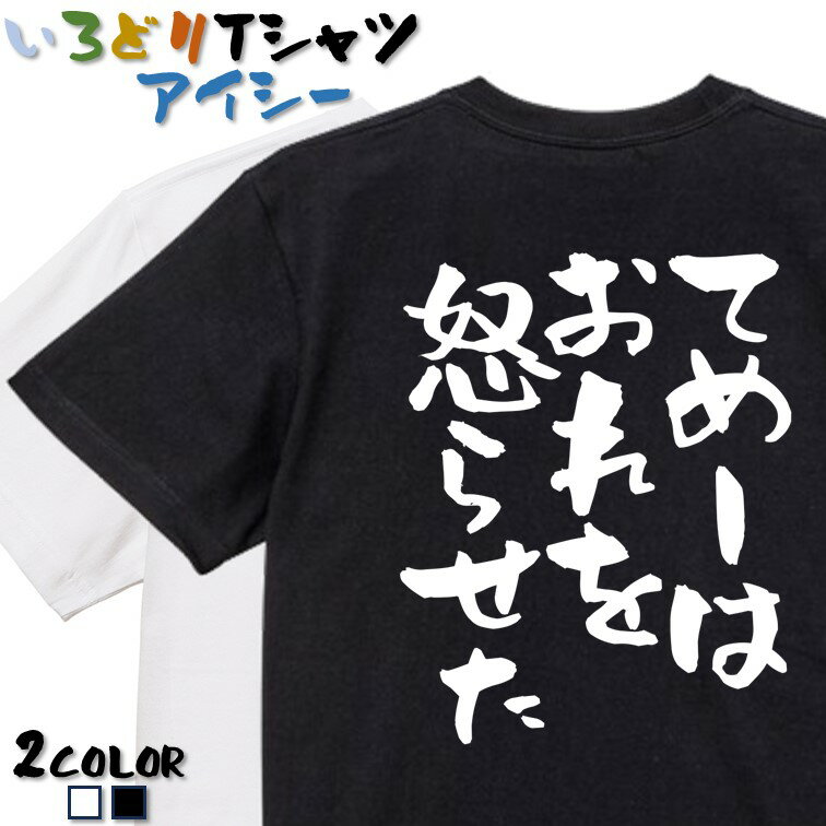 【長袖・ドライ有】名言系Tシャツ【てめーはおれを怒らせた】 おもしろTシャツ ネタTシャツ 文字Tシャツ ギフト プレゼント かわいい メッセージ 名言 団体 ウケ狙い 誕生日 記念日 職場 飲み会 推し活 出し物 発表会 学生 綿