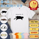 選べる!脱力動物×文字 脱力アニマル tシャツ おもしろtシャツ 面白 動物 猫 ねこ cat にゃんこ 犬 イヌ クマ パンダ かわいい ゆるキャラ ゆるふわ イラスト ネタ 文字 キッズ 子供 大人 ギフト プレゼント ウケ狙い 誕生日 記念日 明日から本気出す メンズ レディース