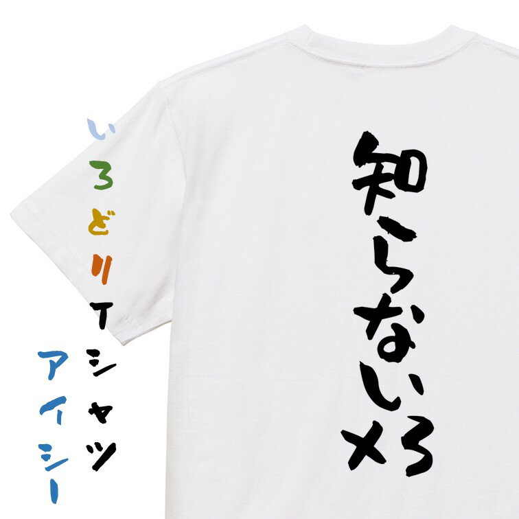 【長袖・ドライ有】ネタ系Tシャツ【知らない×3】おもしろTシャツ ネタTシャツ 文字Tシャツ ギフト プレゼント 贈り物 メッセージ 名言 団体 ウケ狙い 誕生日 記念日 職場 飲み会 推し活 出し物 発表会 学生