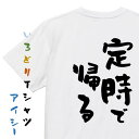 【長袖・ドライ有】仕事系Tシャツ【定時で帰る】おもしろTシャツ ネタTシャツ 文字Tシャツ ギフト プレゼント 贈り物 メッセージ 名言 団体 ウケ狙い 誕生日...