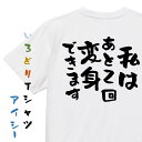 【長袖・ドライ有】ネタ系Tシャツ【私はあと2回変身できます】おもしろTシャツ ネタTシャツ 文字Tシャツ ギフト プレゼント 贈り物 メッセージ 名言 団体 ウケ狙い 誕生日 記念日 職場 飲み会 推し活 出し物 発表会 学生