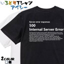 【長袖 ドライ有】ネタ系Tシャツ【500 Internal Server Error】 おもしろTシャツ ネタTシャツ 文字Tシャツ ギフト プレゼント かわいい メッセージ 名言 団体 ウケ狙い 誕生日 記念日 職場 飲み会 推し活