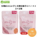 【9/1~11限定最大200円OFFクーポン】かごしま 有機紅はるか芋と有機安納芋のペースト 80g(5カ月期) x2個 旬の有機野菜を使った、素材の味を味わえる離乳食 有機野菜がぜいたくに入っているので、野菜の自然な旨みや甘味がよくわかります