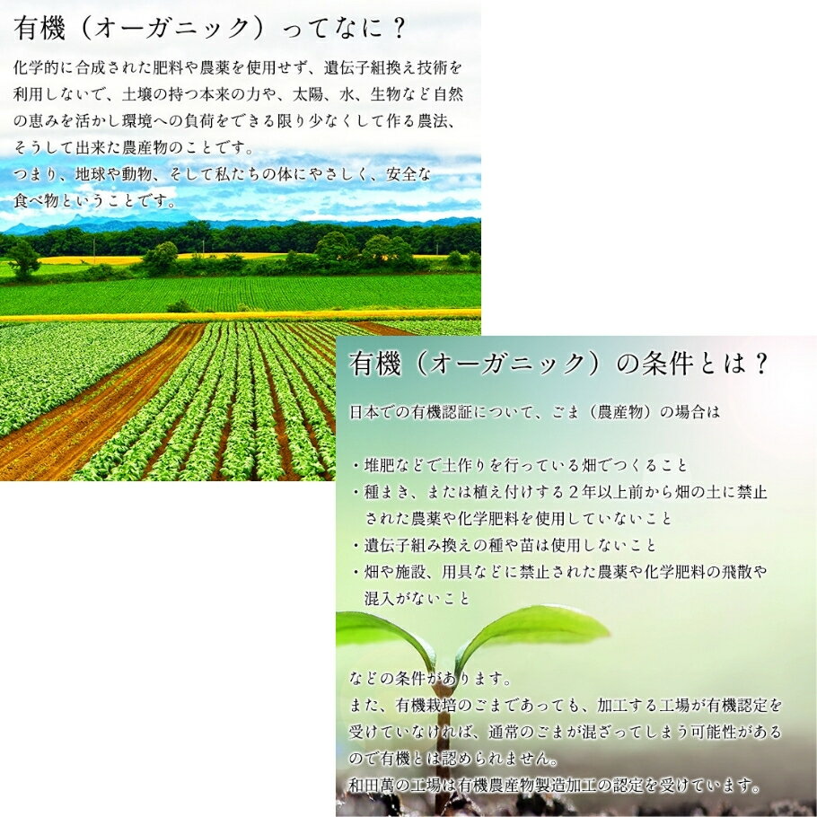 【4/14〜17限定最大600offクーポン】和田萬 有機 黒すりごま 50g x2袋 有機黒すりごま 3エリア有機認証 特別製法で濃厚な味と香り
