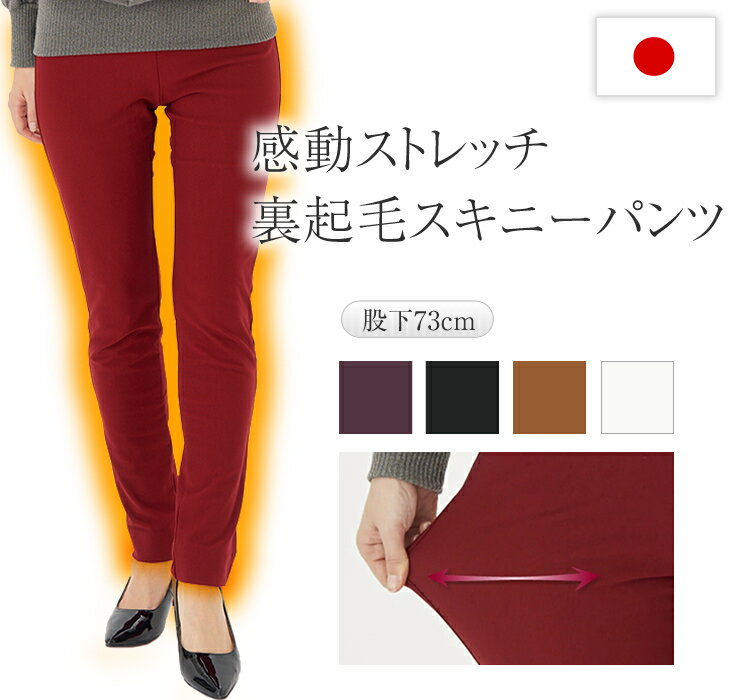 パンツ 冬 暖かい 日本製 あったか 裏起毛 大人 きれいめ レディース スキニー あたたかい よく