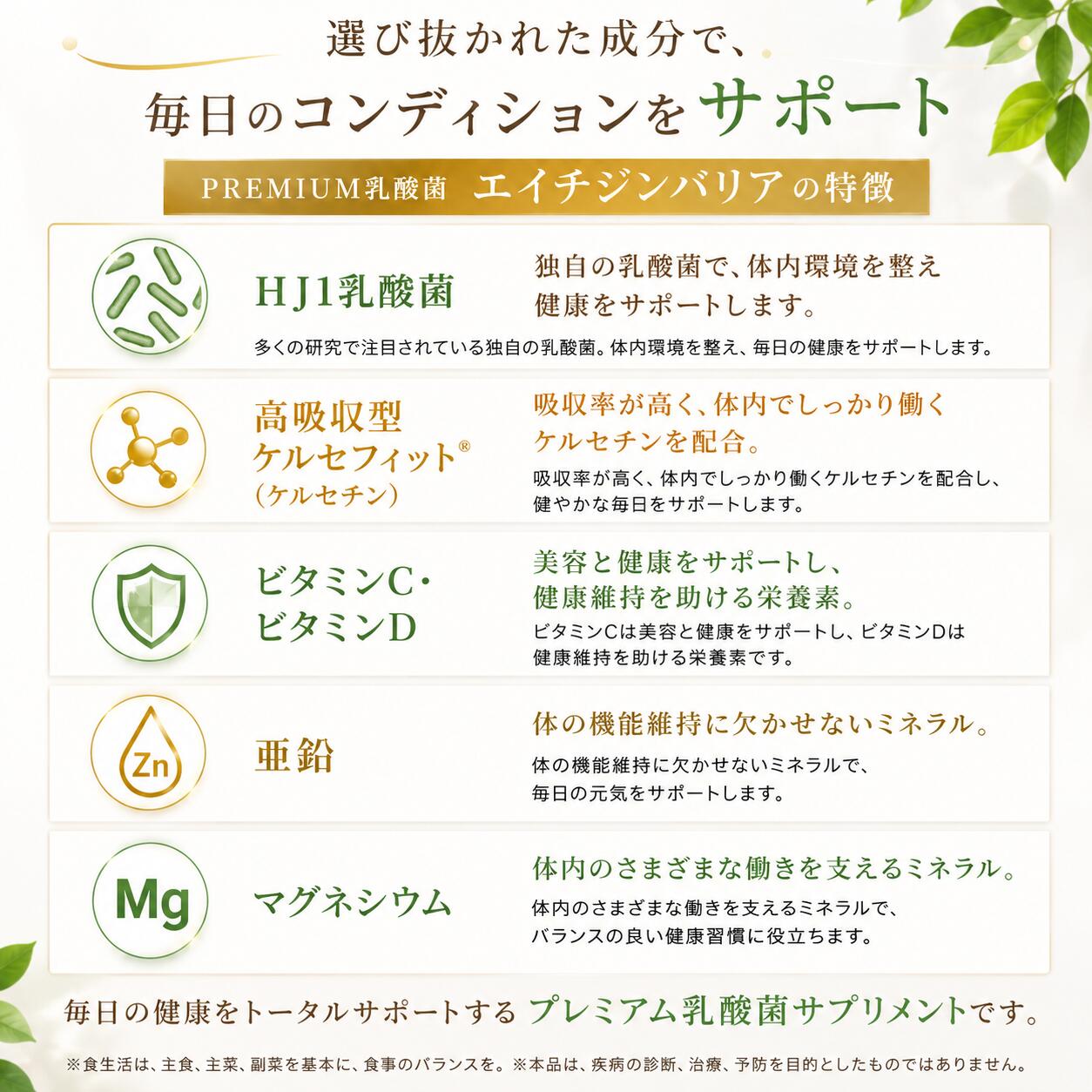 乳酸菌 エイチジンバリア 人用 180粒 サプリメント 人用 乳酸菌 エイチジン HJ1乳酸菌 HJIN BARRIER 健康食品 乳酸菌サプリ 乳酸菌配合 栄養補助食品 健康維持 腸内環境サポート 毎日の健康サポート 錠剤タイプ 180粒入り irodori0713-10000763 irodori shop サンプル画像3