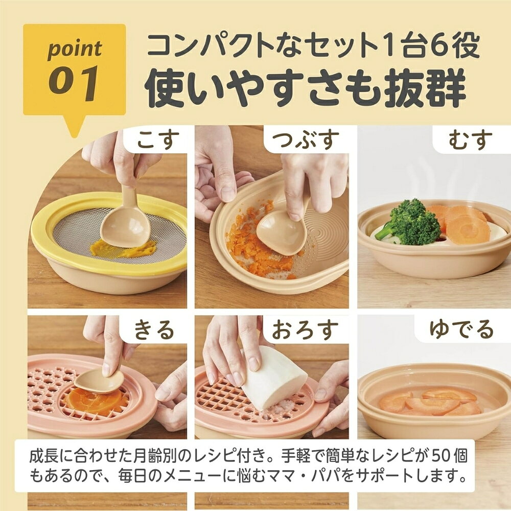 エジソン ママごはんつくって KJ430364 離乳食調理セット 離乳食 赤ちゃん 電子レ...