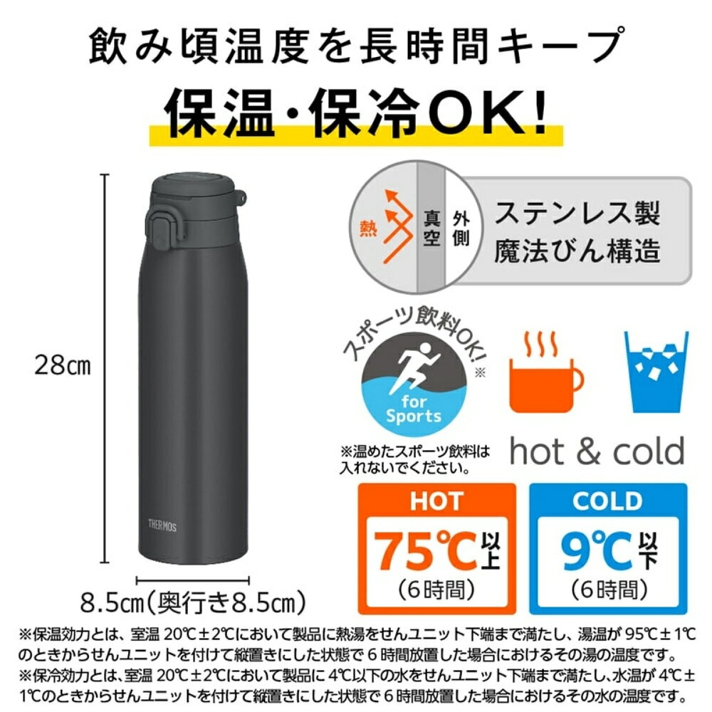 サーモス 真空断熱ケータイマグ JOS-1001 水筒 1000ml 1.0L ボトル 保冷 保温 ステ...