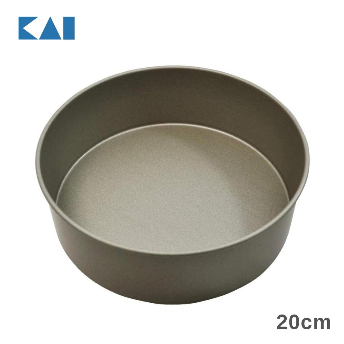 貝印 TSホールケーキ型 ケーキ型 20cm DL6106 製菓 ケーキ 日本製 底取れない くっつかない 調理器具 KaiHouse SELECT 大きいサイズ お菓子 製菓