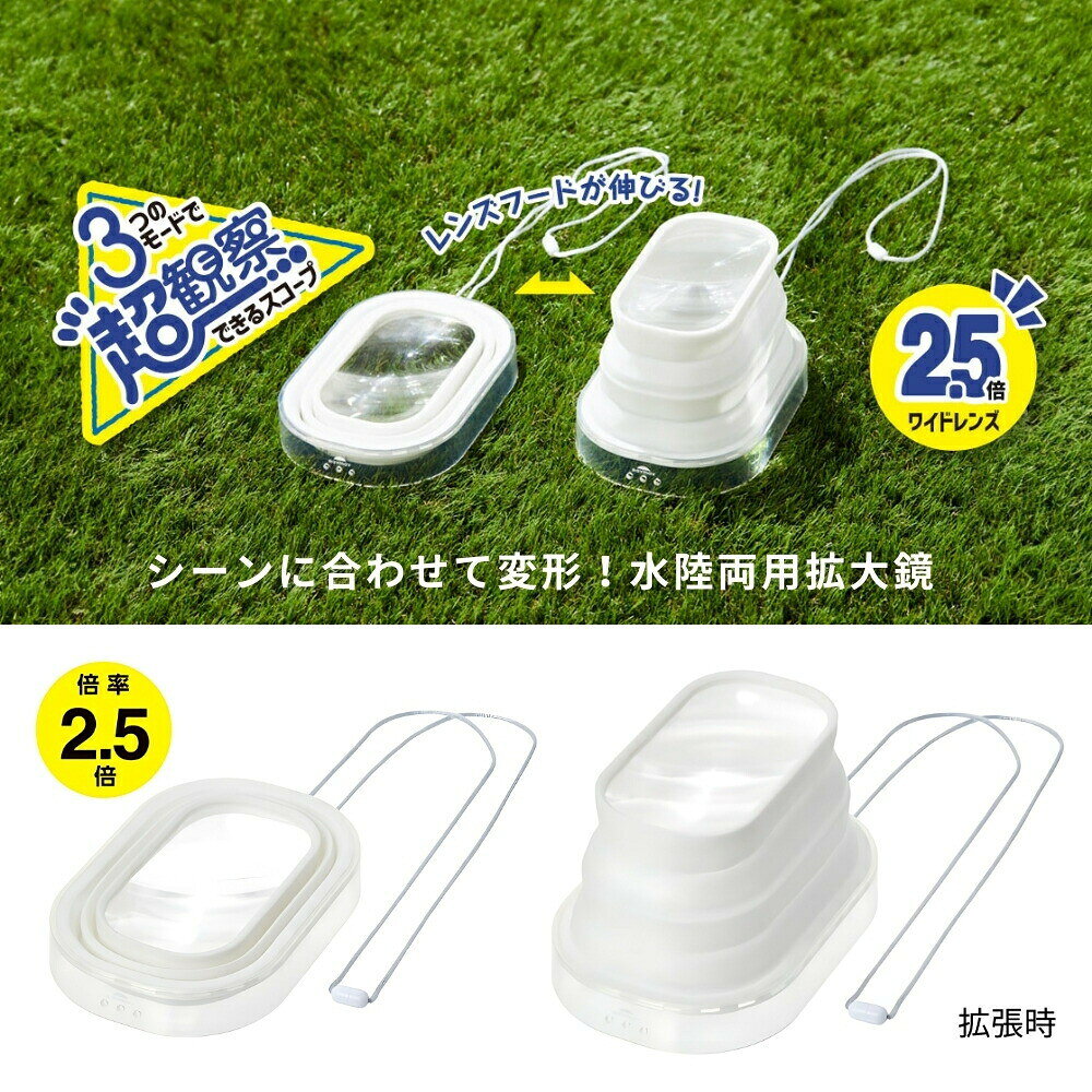 レイメイ藤井 超観察スコープ RXL1239 子ども ルーペ 拡大鏡 虫眼鏡 水陸両用 小学...