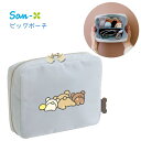 サンエックス リラックマ BASIC RILAKKUMA Favorite Things ビッグポーチ CA56501 シンプル ポーチ 小物入れ メイクポーチ 収納 仕切り マチ付き 化粧ポーチ(4)