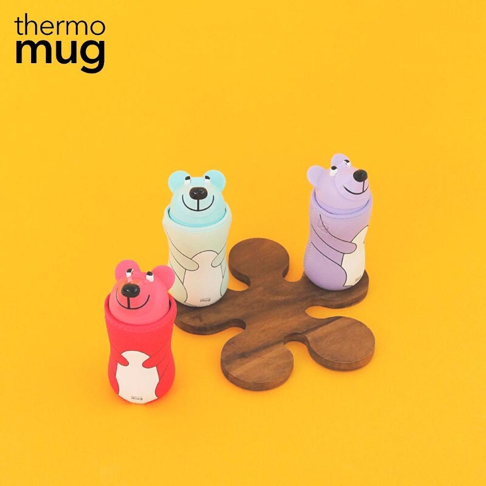 乐天商城 - thermo mug アニマルボトル 水筒 ストロー付き 380ml キッズ 子供 AB20-38 ランチグッズ かわいい/