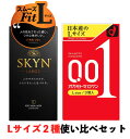 【超ポイントバック祭限定P2倍】オカモト ゼロワン 001 不二ラテックス スキン SKYN 大きいサイズ ラージサイズ 2箱セット 0.01 skyn こんどーむ 避妊具 condom コンドーム 大きいサイズ