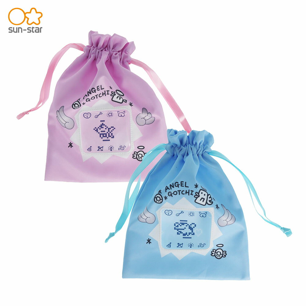 サンスター文具 てんしっちのたまごっち 窓付巾着 てんしっちピンク てんしっちブルー S2336154 S2336162 巾着袋 ポーチ コスメポーチ 小物入れ 収納 雑貨 キャラクター メール便対応のサムネイル