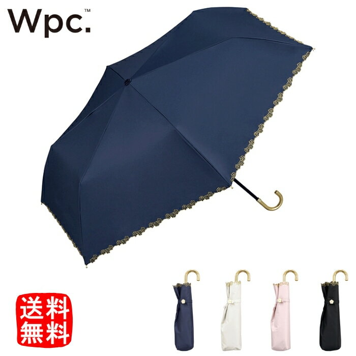 ワールドパーティー（Wpc.） 折りたたみ傘 レディース 晴雨兼用 折りたたみ 日傘 おしゃれ 遮光 フローラルスカラップ 折傘 傘 シンプル uvカット ギフト w.p.c 801-9724 レディース/