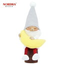 ノルディカニッセ お座りねんねサンタ 月 サイレントナイト NRD120724 木製 人形 デンマーク クリスマス プレゼント ギフト 飾り 窓 子供 大人 おもちゃ 北欧 インテリア