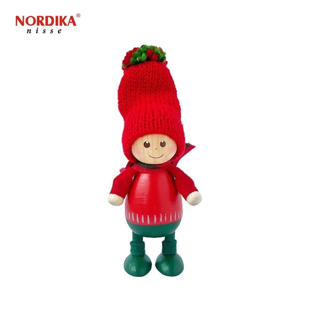 ノルディカニッセ ツインズ 赤いセーターのふとっちょ男の子 NRD120770 木製 人形 デンマーク クリスマス プレゼント ギフト 飾り 窓 子供 大人 おもちゃ 北欧 インテリア
