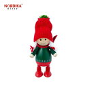 ノルディカニッセ ツインズ 緑のセーターの胴長の女の子 NRD120771 木製 人形 デンマーク クリスマス プレゼント ギフト 飾り 窓 子供 大人 おもちゃ 北欧 インテリア