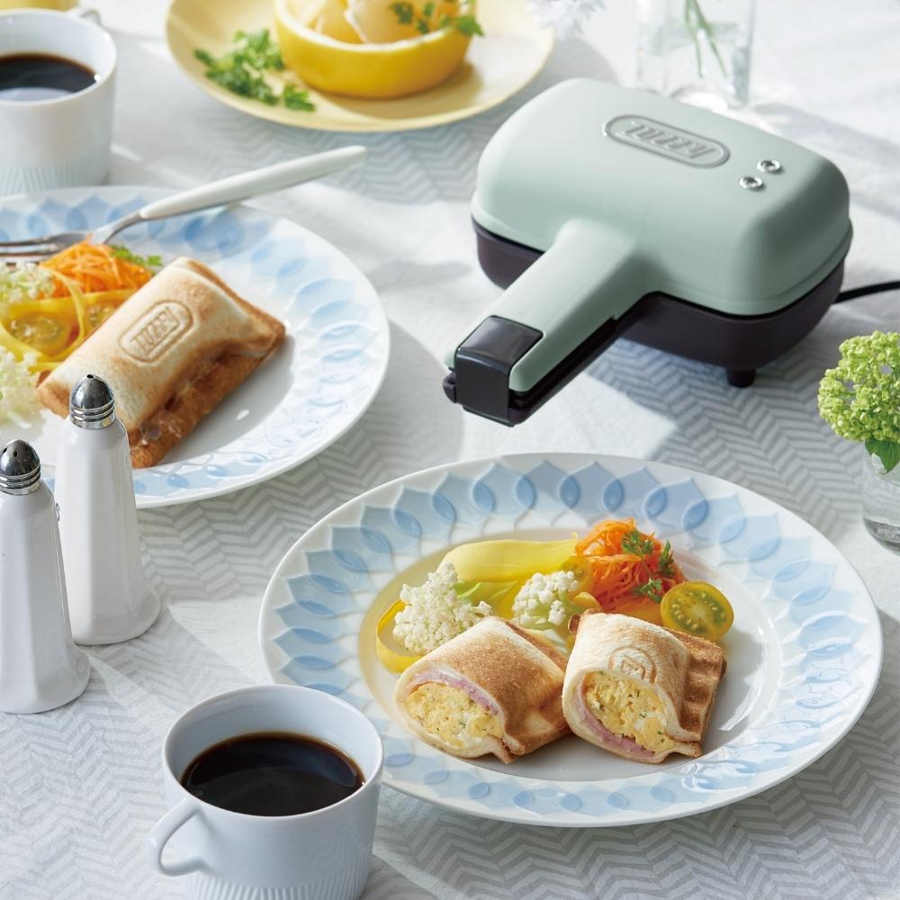 Toffy トフィー ハーフホットサンドメーカー K-HS3 かわいい おしゃれ 調理器具 調理家電 キッチン家電 一人暮らし プレゼント 贈り物 レトロ irodorikukan-10002355 彩り空間 サンプル画像2