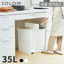 本ページの商品は【35L】です。 リス ゴミ箱 日本製 抗菌 防汚 35L ダストボックス SOLOW ペダルオープンツイン 蓋つき ペダル付き キャスター付き 両開き 縦型 おしゃれ インテリア リビング 北欧 【SOLOW（ソロウ）】 シンプルさや並べた時の美しさを、さらに見た目だけではなく、使いやすさや仕様に関してもこだわり抜かれた設計のゴミ箱シリーズ 棚下やキッチンカウンター下に置いたまま捨てられるコンパクトなペダルダストボックスがデビューしました！SOLOW（ソロウ）ペダルオープンツイン ・左右両開き（観音開き）のフタで、カウンター下から取り出さずそのままゴミが捨てられます。 ・フタを開けた時の高さは棚下でのご使用にぴったりな58cm、幅はスリムな22cmで狭い隙間でも活躍してくれます。 ・抗菌加工+手を使わず開閉できるペダル式でキッチンでのご使用もオススメ。 ・軽い踏み心地でフタを開くことができます。 ・捨てる際に容器に触れないので衛生的です。 ・背面底に付属のキャスターで引き出しもラクラク ・ランドリールームやデスク下、ベットルームや洗面所周り、サニタリーなどのゴミ箱としても活躍してくれます。 ・キッチンだけでなく、デスクや洗面所周りのゴミ箱としても活躍してくれます。 ※2個以上並べてご使用の際はスペースの両サイドに1cmずつ余裕を持たせて設置をお願いします。 ※商品の天面・側面に、微小な起状や樹脂の流れあとが生じる場合があります。こちらは製造工程上発生する現象となります。不良品ではございません。予めご了承ください。 ※密閉性におきましたは、一般的なペダルペール型ゴミ箱と同程度の防臭機能であることをメーカー試験で検証済みですが、しかし完全密閉タイプの商品ではございません。どうぞご注意のほどお願いいたします。 【仕様】 カラー：ブラック、ホワイト 加工：抗菌加工（SIAA取得）・防汚加工 サイズ：W220×D425×H480（mm）、フタを開けた時の高さ580（mm） 重量：1,670g 容量：35L（45Lごみ袋対応） 材質：PP（ポリプロピレン） 原産国：日本 -----ラッピング不可商品----- こちらの商品はラッピングが出来ない商品です。 ご注文の際、備考欄にラッピング希望とご記入いただいた場合でも 対応はできかねますので、何卒ご了承下さいませ。 注意事項 ・実物に近い色を画像で表現していますが、撮影環境、お使いのディスプレイなどの条件によって多少の誤差が生じる場合がございます。 ・ご注文タイミングやご注文内容によっては、購入履歴からのキャンセル、修正を受け付けることができない場合がございます。 ・複数の同時注文がおきた場合、システムのタイムラグの理由から、在庫切れの状態でも購入が可能となる場合がございます。その場合、こちらからメールでご連絡させて頂きます。商品概要本ページの商品は【35L】です。 リス ゴミ箱 日本製 抗菌 防汚 35L ダストボックス SOLOW ペダルオープンツイン 蓋つき ペダル付き キャスター付き 両開き 縦型 おしゃれ インテリア リビング 北欧 【SOLOW（ソロウ）】 シンプルさや並べた時の美しさを、さらに見た目だけではなく、使いやすさや仕様に関してもこだわり抜かれた設計のゴミ箱シリーズ 棚下やキッチンカウンター下に置いたまま捨てられるコンパクトなペダルダストボックスがデビューしました！SOLOW（ソロウ）ペダルオープンツイン ・左右両開き（観音開き）のフタで、カウンター下から取り出さずそのままゴミが捨てられます。 ・フタを開けた時の高さは棚下でのご使用にぴったりな58cm、幅はスリムな22cmで狭い隙間でも活躍してくれます。 ・抗菌加工+手を使わず開閉できるペダル式でキッチンでのご使用もオススメ。 ・軽い踏み心地でフタを開くことができます。 ・捨てる際に容器に触れないので衛生的です。 ・背面底に付属のキャスターで引き出しもラクラク ・ランドリールームやデスク下、ベットルームや洗面所周り、サニタリーなどのゴミ箱としても活躍してくれます。 ・キッチンだけでなく、デスクや洗面所周りのゴミ箱としても活躍してくれます。 ※2個以上並べてご使用の際はスペースの両サイドに1cmずつ余裕を持たせて設置をお願いします。 ※商品の天面・側面に、微小な起状や樹脂の流れあとが生じる場合があります。こちらは製造工程上発生する現象となります。不良品ではございません。予めご了承ください。 ※密閉性におきましたは、一般的なペダルペール型ゴミ箱と同程度の防臭機能であることをメーカー試験で検証済みですが、しかし完全密閉タイプの商品ではございません。どうぞご注意のほどお願いいたします。 【仕様】 カラー：ブラック、ホワイト 加工：抗菌加工（SIAA取得）・防汚加工 サイズ：W220×D425×H480（mm）、フタを開けた時の高さ580（mm） 重量：1,670g 容量：35L（45Lごみ袋対応） 材質：PP（ポリプロピレン） 原産国：日本 -----ラッピング不可商品----- こちらの商品はラッピングが出来ない商品です。 ご注文の際、備考欄にラッピング希望とご記入いただいた場合でも 対応はできかねますので、何卒ご了承下さいませ。 注意事項 ・実物に近い色を画像で表現していますが、撮影環境、お使いのディスプレイなどの条件によって多少の誤差が生じる場合がございます。 ・ご注文タイミングやご注文内容によっては、購入履歴からのキャンセル、修正を受け付けることができない場合がございます。 ・複数の同時注文がおきた場合、システムのタイムラグの理由から、在庫切れの状態でも購入が可能となる場合がございます。その場合、こちらからメールでご連絡させて頂きます。 シリーズそのほか商品