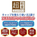 スケーター 2023 水筒 キッズ 2way ステンレス 直飲み コップ付 子供 スポンジブラシプレゼント 肩掛け 保温 保冷 超軽量 ボトル SKDC4 ディズニ 恐竜 ピカチュウ ランチグッズ「24S」/ 3