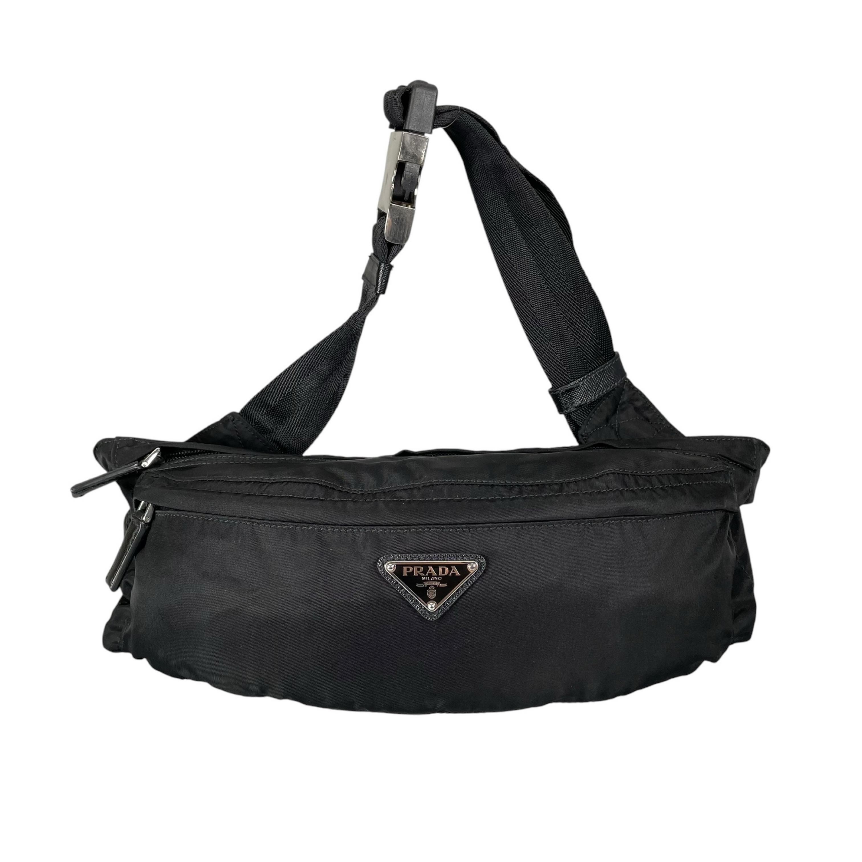 樂天商城 - 【中古】PRADA プラダ ショルダーバッグ サフィアーノレザー ショルダーバッグ 230g ブラック ユニセックス 三角ロゴ