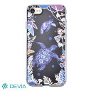 iPhone 8plus 7plus 用 DEVIA 亀 ハワイアン オシャレ 海 アイフォン ハードケース メッキ加工 ステンドグラス風 iPhoneケース カバー