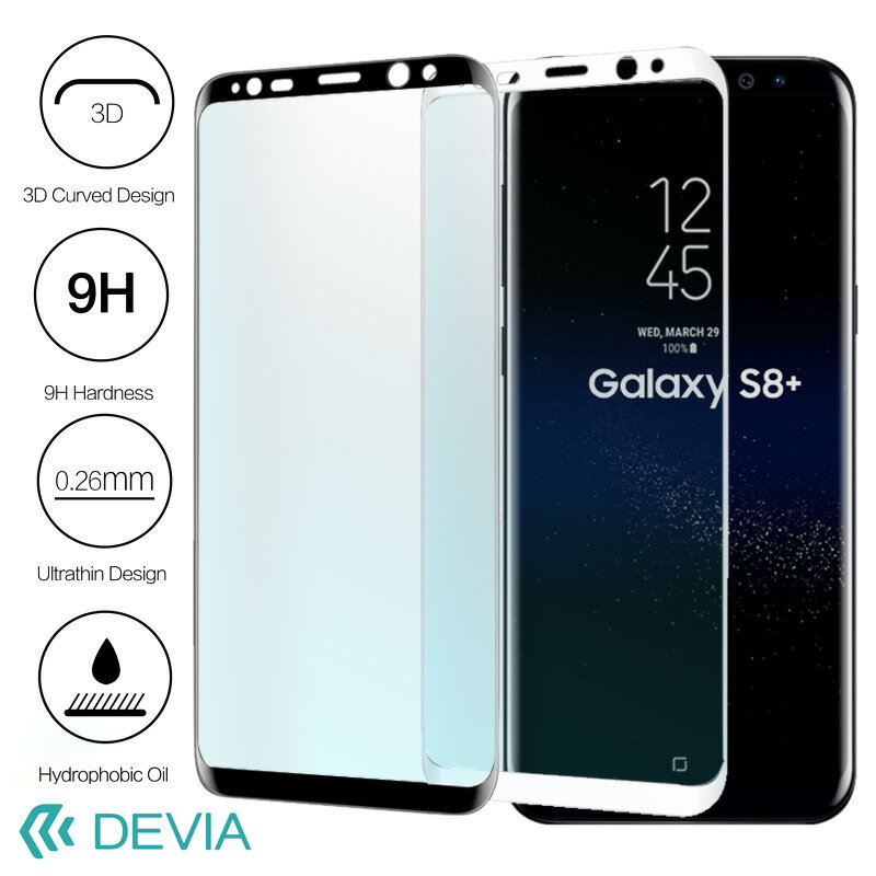 Galaxy S8Plus  3D ߥåեС 饹 ݸ饹 9H 0.26mm ե륫С