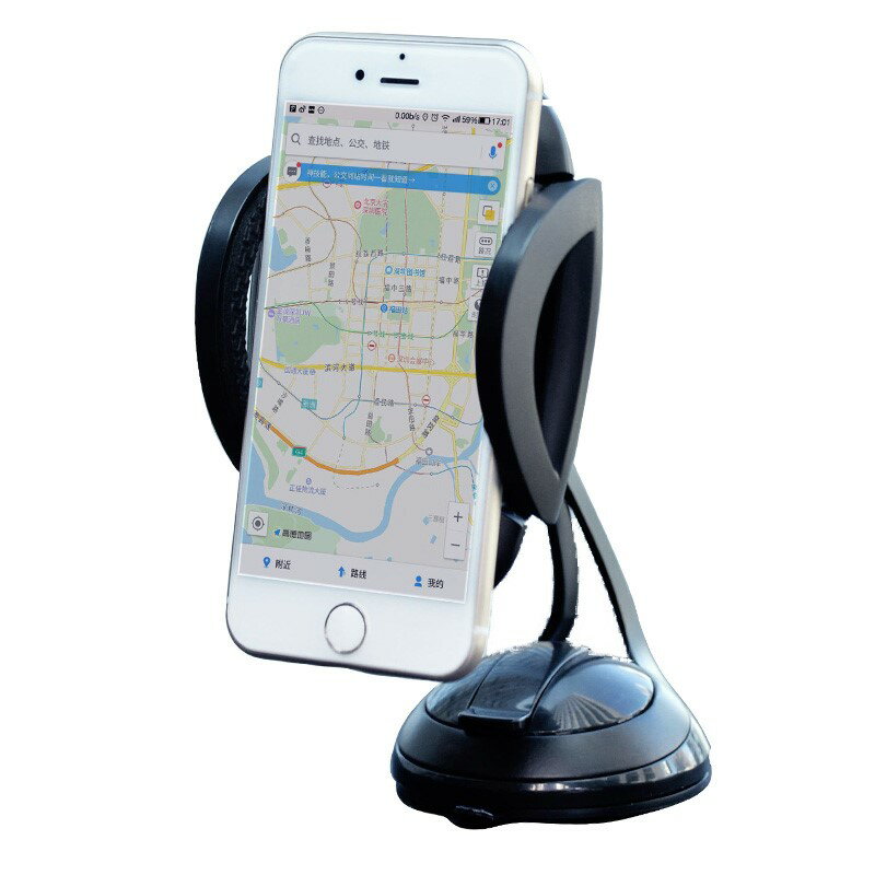 【期間限定 特価】車載スマホホルダー スマートフォン iPhone 多機種対応 6インチまで対応 吸盤 安定感のあるサクションカップスタンド/ Devia T2 Car mount holder