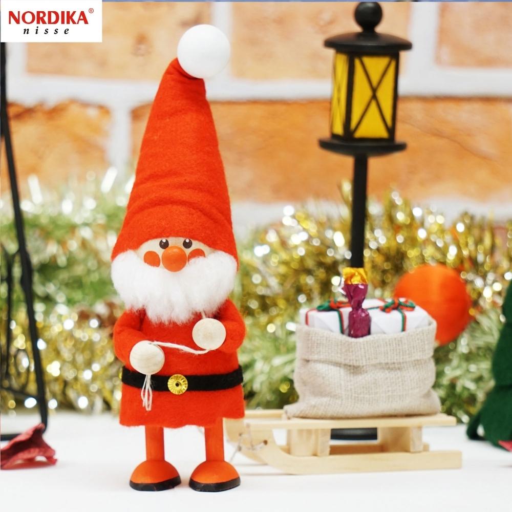 ノルディカニッセ そりを引いたサンタ NRD120060 木製 人形 デンマーク クリスマス プレゼント ギフト 飾り 窓 子供 大人 おもちゃ 北欧 インテリア