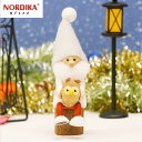 ノルディカニッセ フクロウを抱えたサンタ サイレントナイト NRD120610 木製 人形 デンマーク クリスマス プレゼント ギフト 飾り 窓 子供 大人 おもちゃ 北欧 インテリア