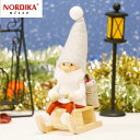 ノルディカニッセ そりに乗るサンタ サイレントナイト NRD120646 木製 人形 デンマーク クリスマス プレゼント ギフト 飾り 窓 子供 大人 おもちゃ 北欧 インテリア