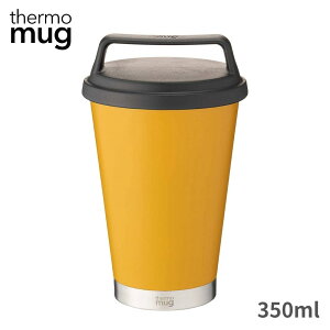 サーモマグ thermo mug タンブラー マグ G19-35 350ml 蓋付き 取っ手付き ステンレス 保温 保冷 持ち運び おしゃれ 子供 大人 キッズ コーヒー Grip tumbler YELLOW父の日 プレゼント 人気 実用的 ギフト