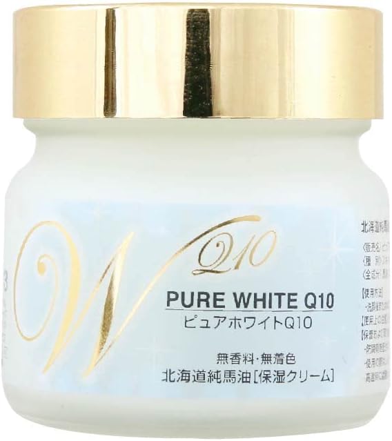 ピュアホワイトQ10 65g 馬油 スキンケア オイル クリーム 美容 保湿 乾燥肌 顔 体 フェイスケア ボディケア