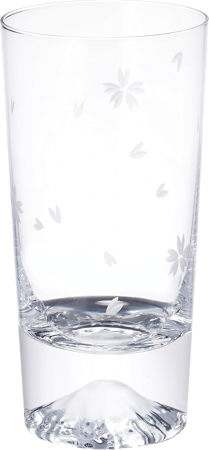 Rakuten - 田島硝子 富士山 タンブラーグラス 桜富士 TG16-015-TS 400ml ハイボールグラス ビアグラス ビールグラス おしゃれ 高級 お酒 日本製 箱付き 田島ガラス 桜 和風 ギフト プレゼント 贈り物 結婚祝い 父の日 外国人 お土産 還暦祝い 退職祝い