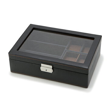 クーポン発行中 30%ポイントバック! 12/22(土)9:59まで 【LA VITA IDEALE】メンズアイテム収納ボックスL ブラック【20P03Dec16】【収納ケース インテリア おしゃれ 卓上トレイ 皮革 レザーケース 小物入れ 小物ケース ギフト 母の日 父の日】