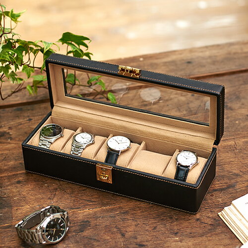 クーポン発行中 在庫限り ウォッチケース5本用 コレクションケース 腕時計ケース 腕時計収納コレクション インテリア…