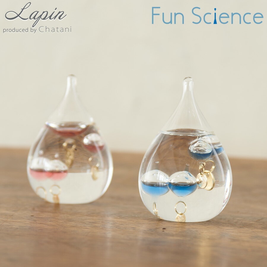 かわいいしずくの形のガリレオ温度計/Fun Science