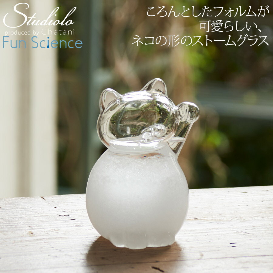 晴雨予報グラス 3個30%OFFクーポン発行中 5/16 1:59まで ストームグラス ねこ 猫 ネコ キャット 招き猫 オブジェ 置物 置き物 かわいい おしゃれ 北欧 縁起物 ラッキー ご利益 サイエンス 科学 ギフト プレゼント 母の日 クリスマス 333-412 FS10 new50