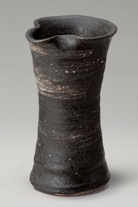 【10%OFF】黒刷毛目 花入 信楽焼 陶器 花器 花瓶 彩り屋【楽天スーパーセール】