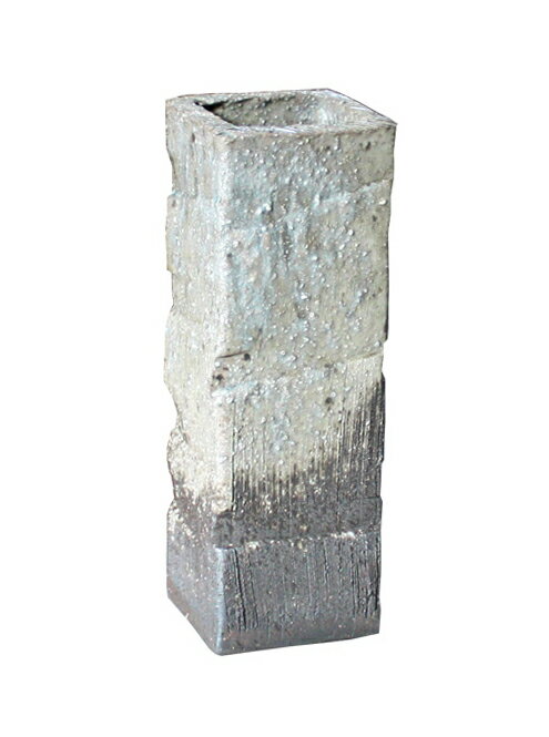 【10%OFF】いぶし角 花入 8号 信楽焼 陶器 花器 花瓶 彩り屋【楽天スーパーセール】