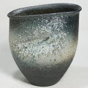 12号 灰窯変たわみ 花入 信楽焼 陶器 花器 花瓶 彩り屋